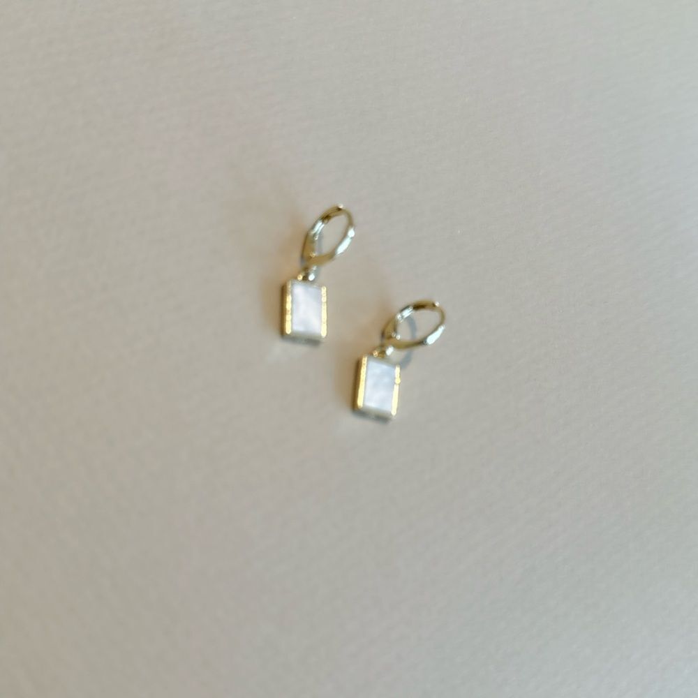 Minimalist geo hoop earrings #1377 - Picture 3 of 4